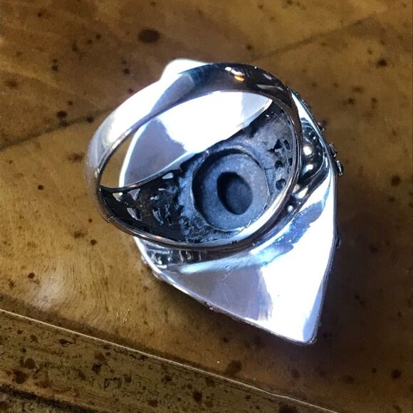 Natural Star Ruby Sterling Silver Ring Size 6 - Picture 4 of 8